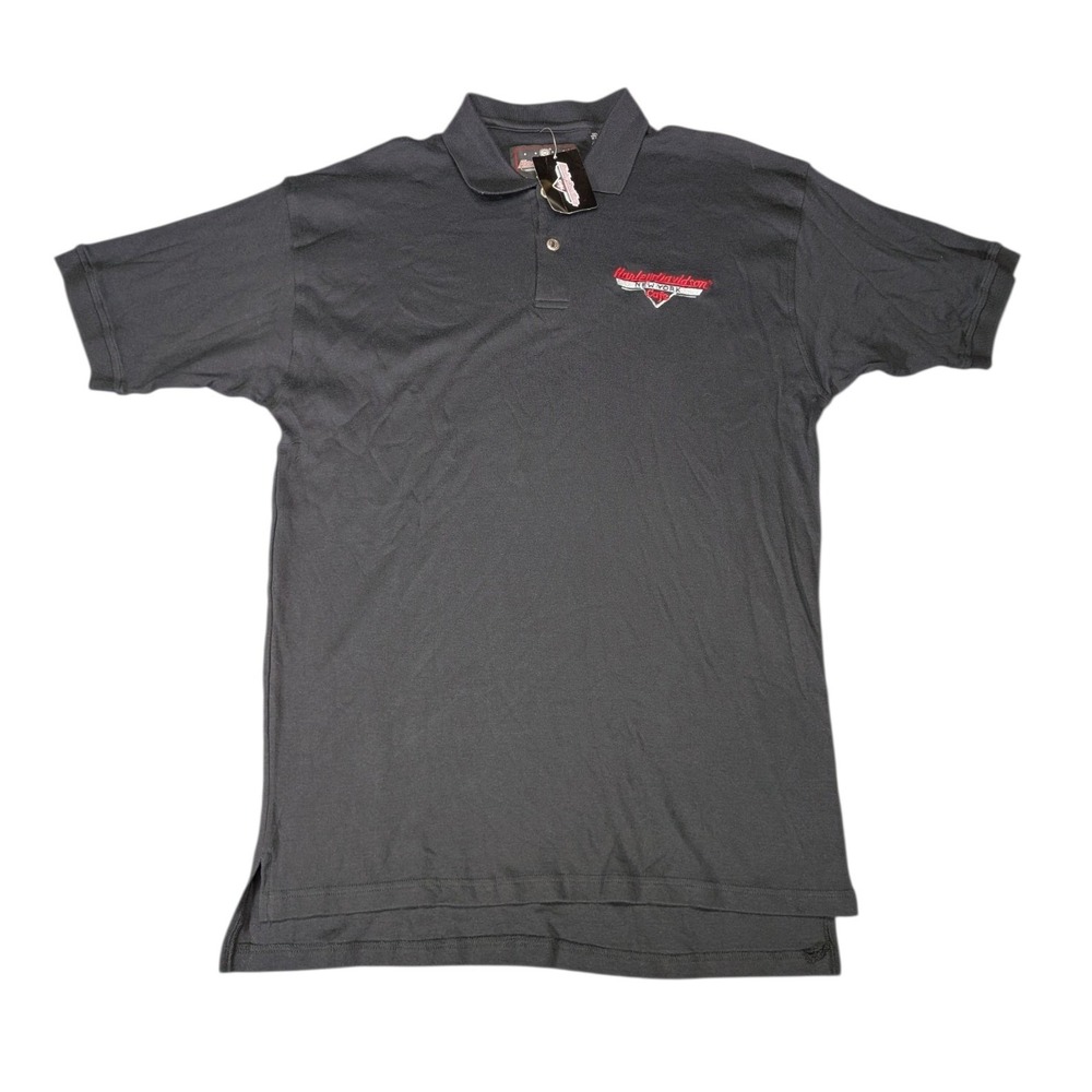 Harley-Davidson Cafe New York Mens Polo Shirt XXL Black Cotton NWT Vintage Style